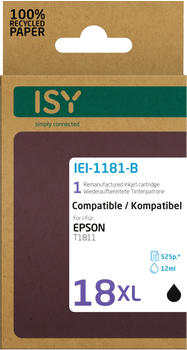 ISY IEI-1181-B ersetzt Epson 18XL schwarz