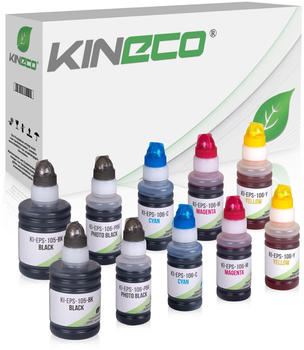 Kineco 10 Tintenpatronen kompatibel zu Epson EcoTank XL