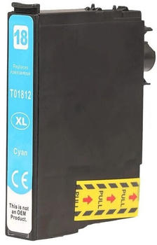Ti-Sa 1 Tintenpatrone Druckerpatrone kompatibel zu EPSON T1812 XL CYAN BLAU mit Chip (4060035018827)
