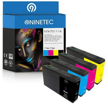 Ninetec 4er Set ersetzt Epson T7011-T7014 T7011 T7012 T7013 T7014