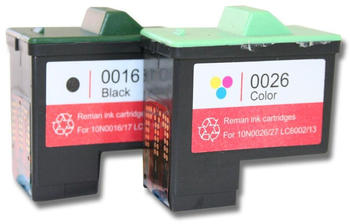 vhbw 2x Tintenpatronen ersetzt Lexmark z605, z611, z612, z614, z615, z640, z645, z717, z817, Z67 - Set Schwarz, CM