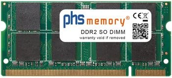 PHS-memory 2GB RAM Speicher kompatibel mit Asus EeeBox B202 DDR2 SO DIMM 667MHz PC2-5300S (SP114779)