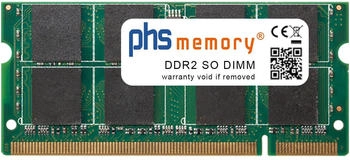 PHS-memory 2GB RAM Speicher kompatibel mit Elotouch 15E1 (E255263) TouchComputer DDR2 SO DIMM 800MHz PC2-6400S (SP142092)