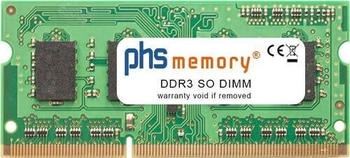 PHS-memory 2GB RAM Speicher kompatibel mit Packard Bell EasyNote LM85-JP-001GE DDR3 SO DIMM 1066MHz PC3-8500S (SP143666)