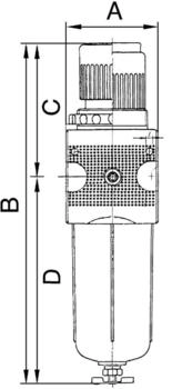 Riegler Filterregler "multifix", PC-Beh&auml;lter, G 1/4, 0,2-6 bar (C 11-K 6-HA)