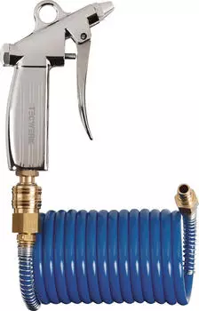 Tecwerk Spiralschlauch-Pistolen-Set ID 6mm AD 8mm 5m blau Kuppl. DN 7,2 (2000369110)