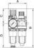 Riegler Wartungseinheit »Standard-mini« 2-tlg. Metallbehälter G 1/8 (823 M)