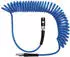 Riegler Spiralschlauch PU blau 12x8mm 7,5m mit Sicherheitskupplung & Stecker NW7,4 (SP12750PUDSK)