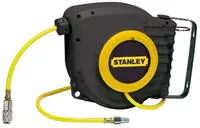 Stanley - Luftschlauchtrommel F&uuml;r Wandmontage, 9 M Gelber Pvc-schlauch Mit