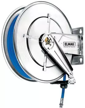ELMAG Schlauchaufroller 534/21 Edelstahl Druckluft/Hei&szlig;wasser 20m 1/2" 100bar (43040)