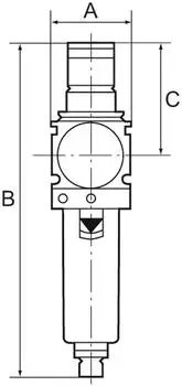 Riegler Filterregler &raquo;variobloc&laquo; PC-Beh&auml;lter BG 1, G 3/8, 0,5-10 bar (VFR 33)