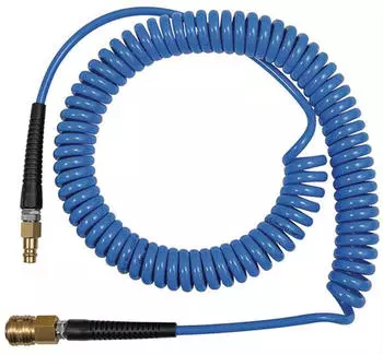 Riegler Spiralschlauch-Set PU blau 12x8mm, 10m, Kupplung DN 7,2 (158185-SP121000PUSK)