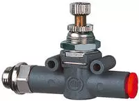 RIEGLER 106737-414.018-8 Drosselventil beidseitig, Gewinde-Schlauch, G 1/8,