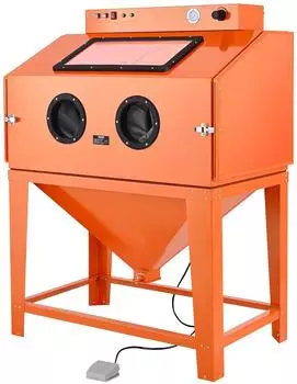 VEVOR Sandstrahlkabine 435L, Strahlmittelbeh&auml;lter 117L, 2 Strahlpistolen (SBC450E)