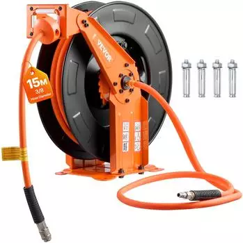 VEVOR Druckluft-Schlauchaufroller 15m x 9,5mm 20bar Doppelarm (NTS-A15B)