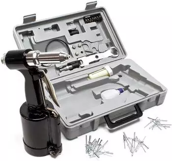 Wiltec Druckluft-Nietpistole pneumatisch 2,4-4,8mm Blindnieten (51507)