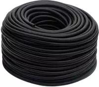 vidaXL Hybrid-Luftschlauch Schwarz 0,6" 50 m Gummi und PVC