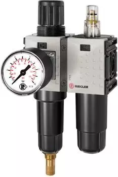 Riegler FUTURA-mini Wartungseinheit 2-tlg., Metallbeh&auml;lter, G 1/4, 0,1-4 bar (FUM 611 M-4)