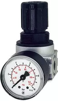 Riegler Druckregler &raquo;multifix-mini&laquo; mit Manometer, BG 0, G 1/8, 0,5-10 bar (R 05-10)