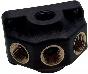 Klasebo Druckluft-Wanddose 4-Wege-Verteiler Kunststoff 1/2" IG (1283-33)