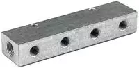 RIEGLER 112525-VT 15503 Verteilerleiste, Abg&auml;nge einseitig, Eingang 2x1/8,...
