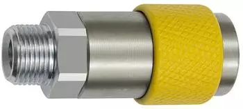 Riegler Dreh-Sicherheitskupplung NW 6, ISO 6150 C, G 3/8 AG, gelb (426.12-DREH-GE)
