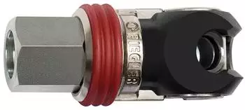 Riegler Schwenk-Sicherheitskupplung NW 8, ISO 6150 C, G 1/2 IG, Stahl (425.03-SCH)