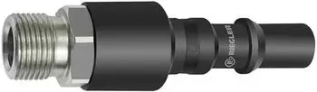 Riegler Nippel mit RSV f&uuml;r Kupplungen NW 8, ISO 6150 C, Stahl, G 3/8 AG (425.62-RSV)