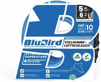 Riegler Werkstattschlauchset BluBird ID 6mm AD 12mm 5m Schnellverschlusskupplung (149579)