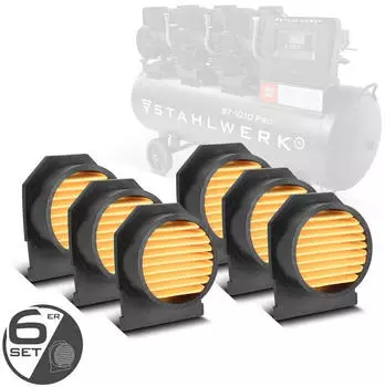 Stahlwerk Ansaugfilter / Partikelfilter f&uuml;r Kompressoren, 6er-Set (8141)