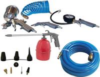 Druckluft Set 5-tlg. Kompressor Reifenf&uuml;ller Ausblaspistole Schlauch - G&uuml;de