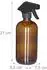 Relaxdays Sprühflasche Glas 6er Set 500ml Braun/Schwarz (10046151_0)
