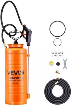 VEVOR Industrieller Druckspr&uuml;her Edelstahl 13,2L 25-60PSI 2 Messingd&uuml;sen (21014S)