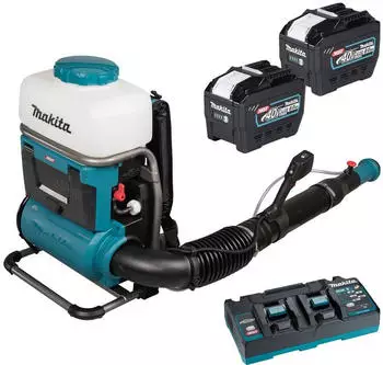 Makita Akku-Rucksacksprühgerät 15L 40V PM001GL202 (mit 2 Akkus 8 Ah und Doppelladegerät)