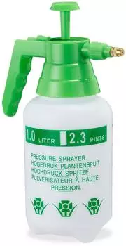 Relaxdays Pressure sprayer 1 L set of 2 brass nozzle