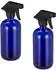 Relaxdays Sprühflasche Glas blau, 4er-Set
