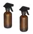 Relaxdays Sprühflasche Glas, braun, 230ml