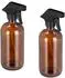 Relaxdays Sprühflasche Glas, braun, 8er-Set