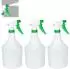 Relaxdays Sprühflasche Pflanzen weiß-grün, 1L, 6er-Set