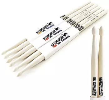 Keepdrum Drumsticks 5B Hickory, 3 Paar