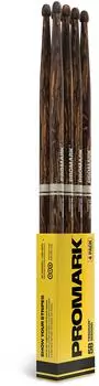 Pro Mark Rebound 5B FireGrain Hickory Drumstick, Acorn Wood Tip, 4er-Pack (R5BFG-4P)