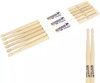 Keepdrum Drumsticks 5A Hickory, 3 Paar (3xKD5a)