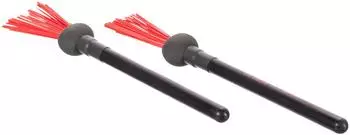 Vic Firth World Classic Hybrid Besen-Schlägel für Cajón, schwarz/rot (CB1)