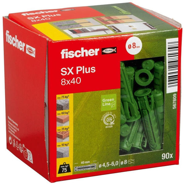 Fischer SX Plus Green Spreizdübel 40x8 (567809)