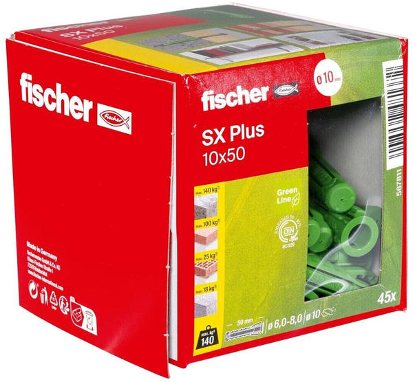 Fischer SX Plus Green Spreizdübel 50x10 (567811)