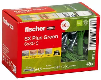 Fischer SX Plus Green Spreizd&uuml;bel 30x6 (567813)