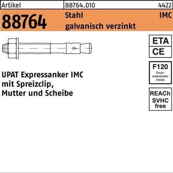 Upat Expressanker IMC 12 / 20 / 116 mm galvanisch verzinkt 20 Stück (509020)