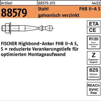 Fischer Highbond-Anker FHB II-A S M10x75/10 Stahl verzinkt (506884)