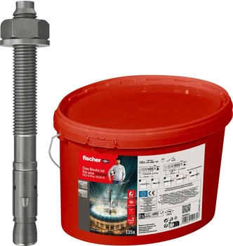 Fischer FAZ II Plus 10/20 R Bolzenanker im Eimer, 10x105mm, Edelstahl, 135 St&uuml;ck (568862)
