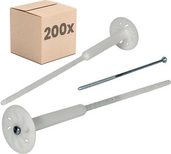 Protektor 200x Dämmstoff-Schraubdübel Ø8x280mm WDVS für Fassadendämmung (40092303579730)